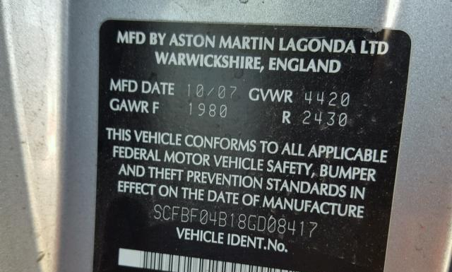 Aston-martin V8 vantage 2008