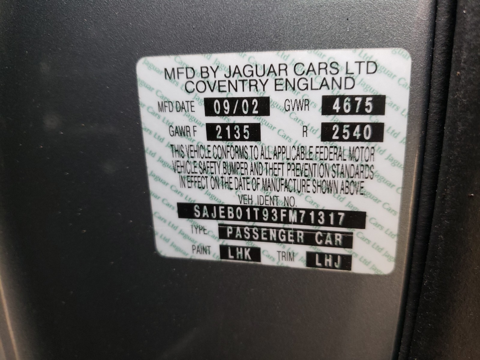 Jaguar S-type 2003