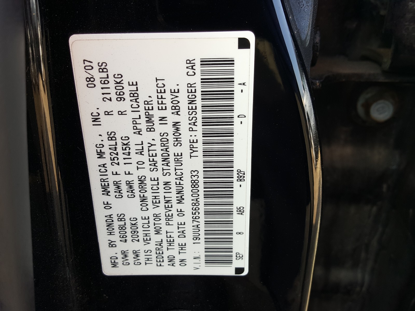 Acura Tl type s 2008