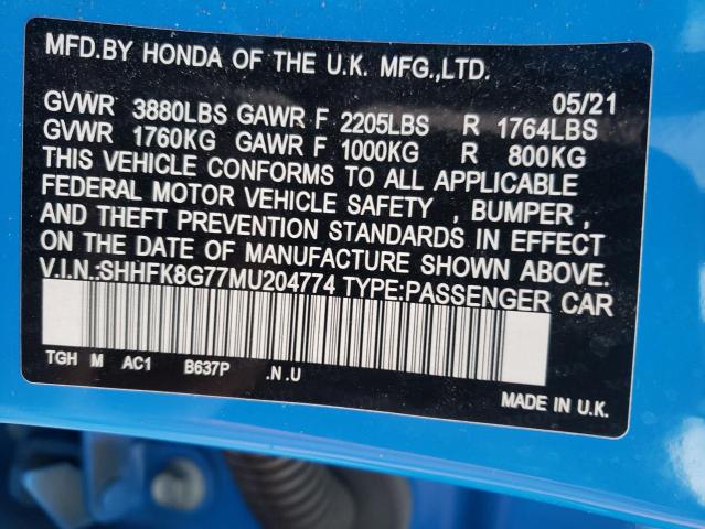 Honda Civic type 2021